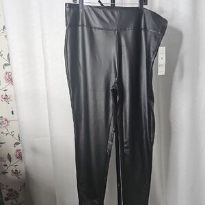 Faux Leather Black Leggings